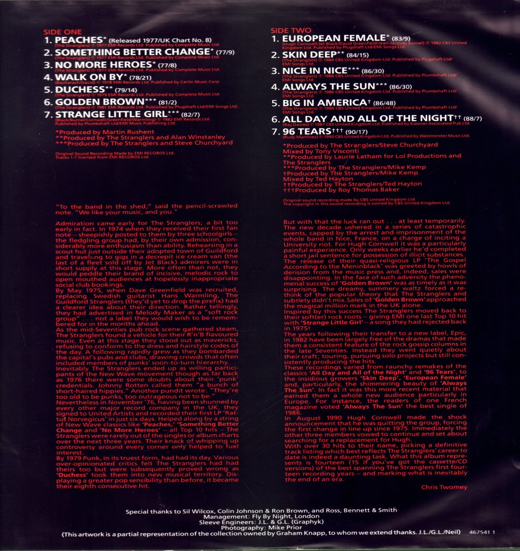 Stranglers - Greatest Hits 1977-1990 - Lp