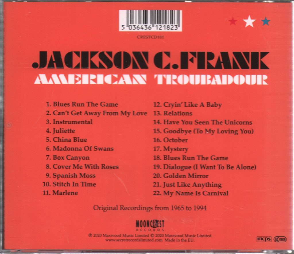Jackson C. Frank - American Troubadour - Cd