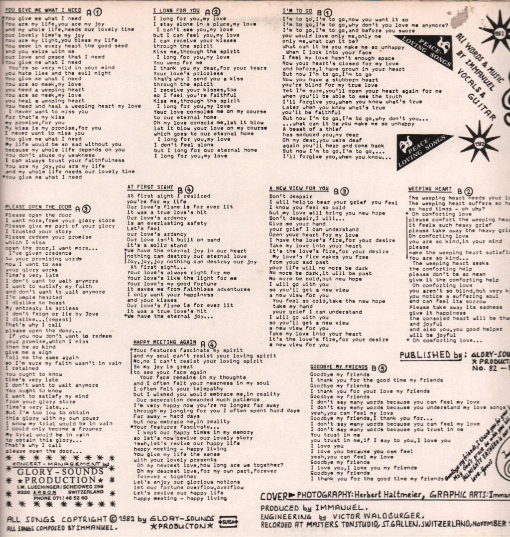immanuel - For Your Heart - Lp