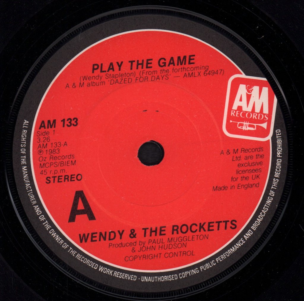 Wendy And The Rocketts - Play The Game - 7 Inch