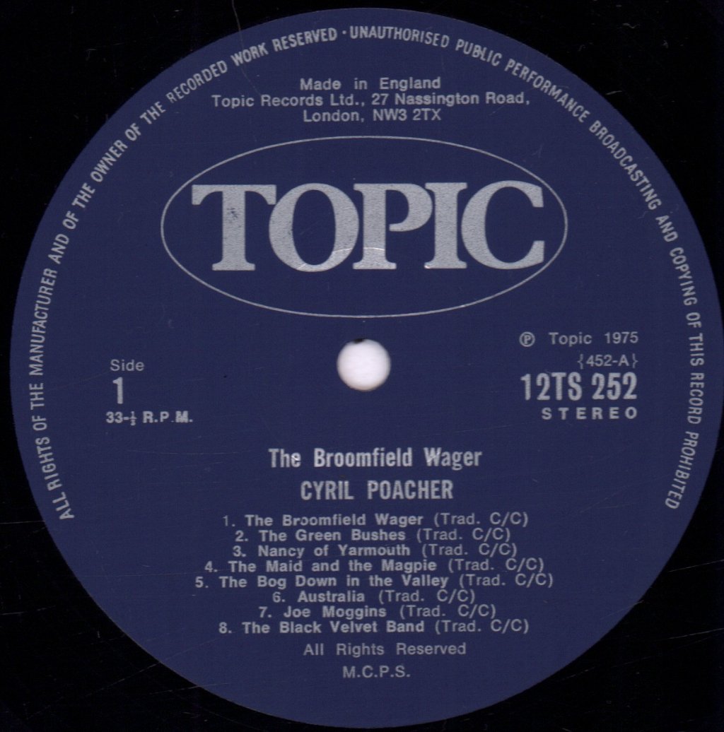 Cyril Poacher - Broomfield Wager - Lp