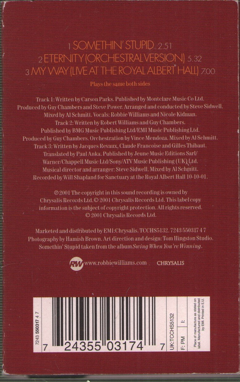 Robbie Williams And Nicole Kidman - Somethin' Stupid - Cassette