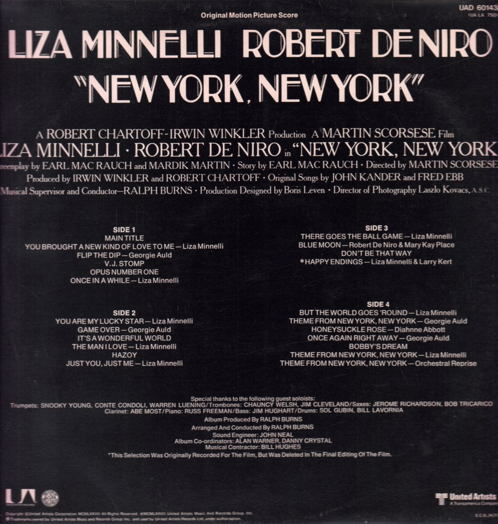 Liza Minnelli & Robert De Niro - New York, New York (Original Motion Picture Score) - Double Lp