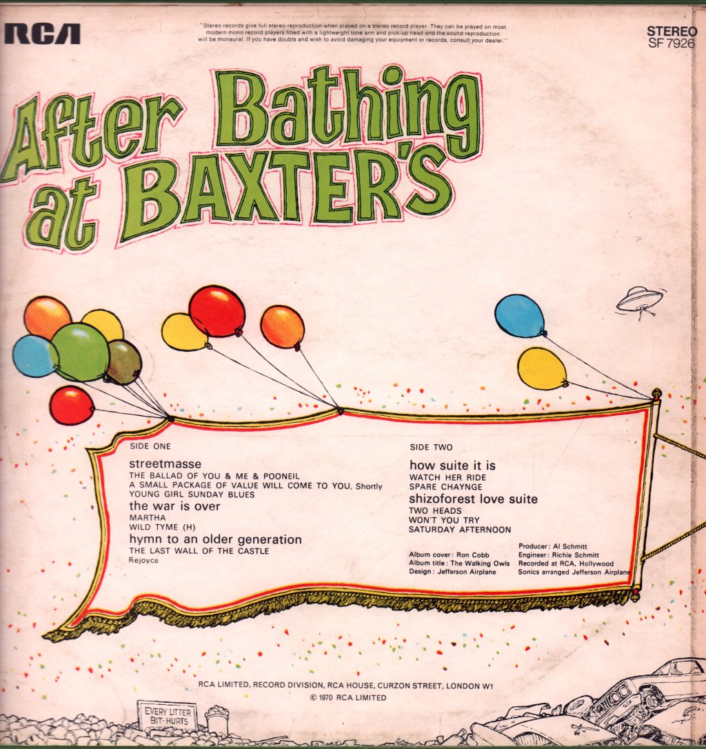 Jefferson Airplane - After Bathing At Baxter's - Lp