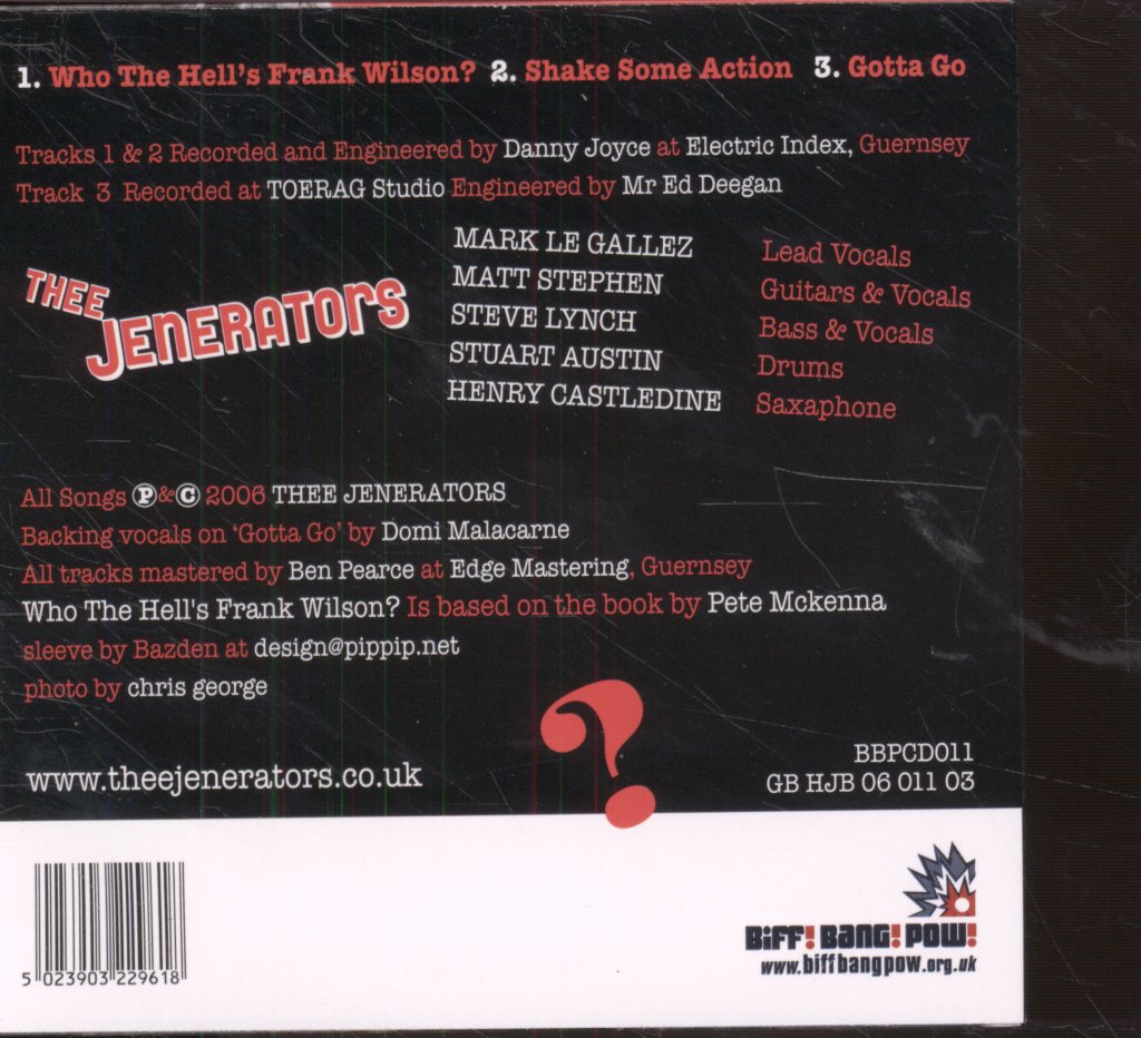 Thee Jenerators - Who The Hell's Frank Wilson? - Cd