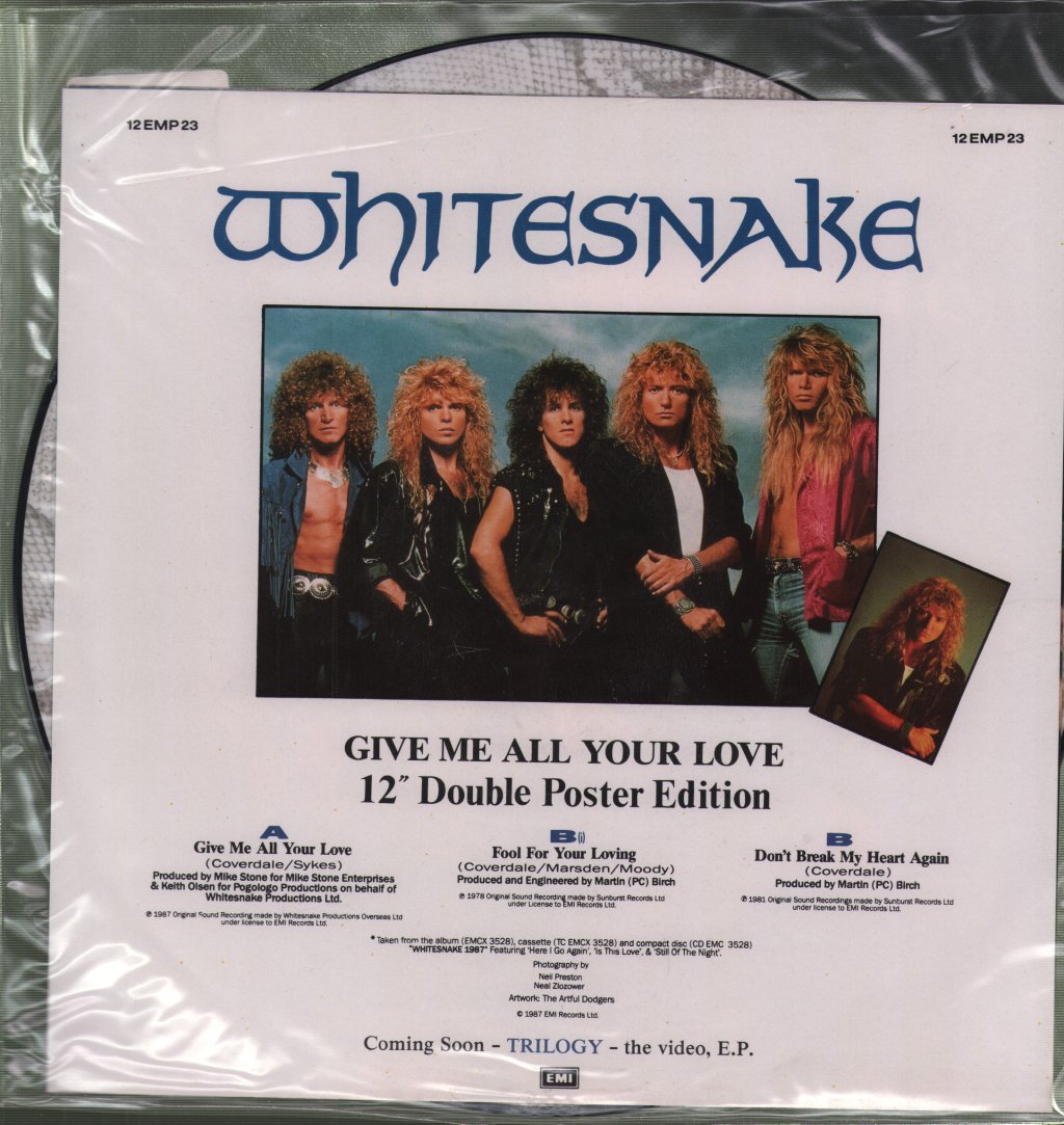 Whitesnake - Give Me All Your Love (12" Double Poster Edition) - 12 Inch