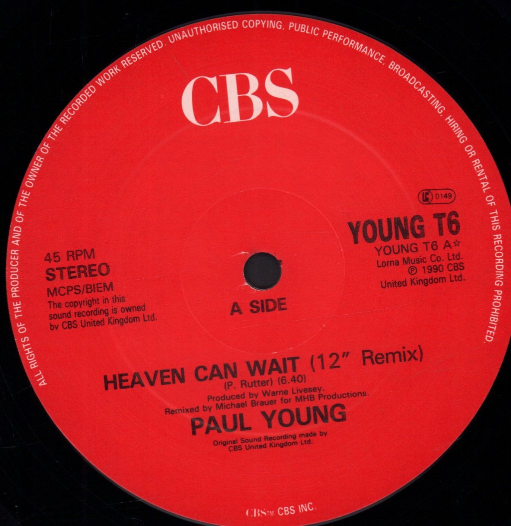 Paul Young - Heaven Can Wait - 12 Inch