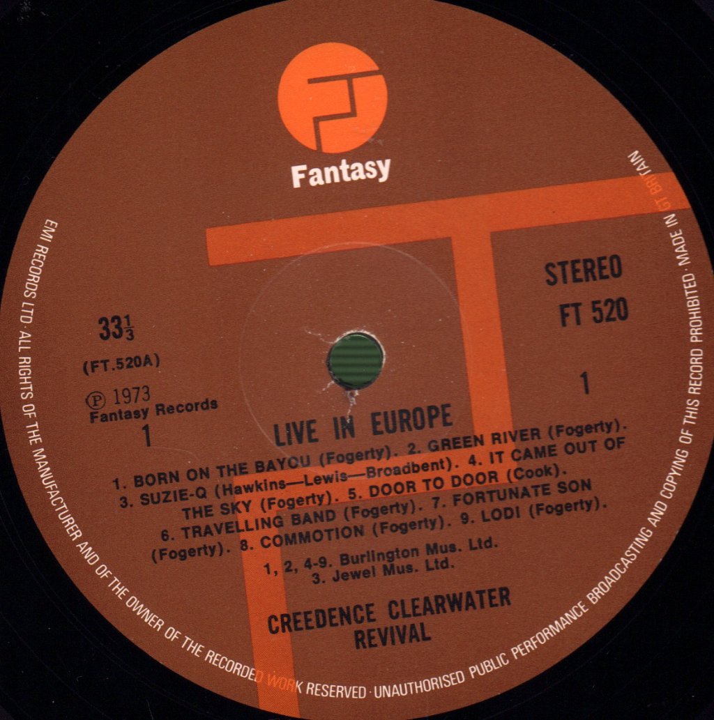 Creedence Clearwater Revival - Live In Europe - Lp