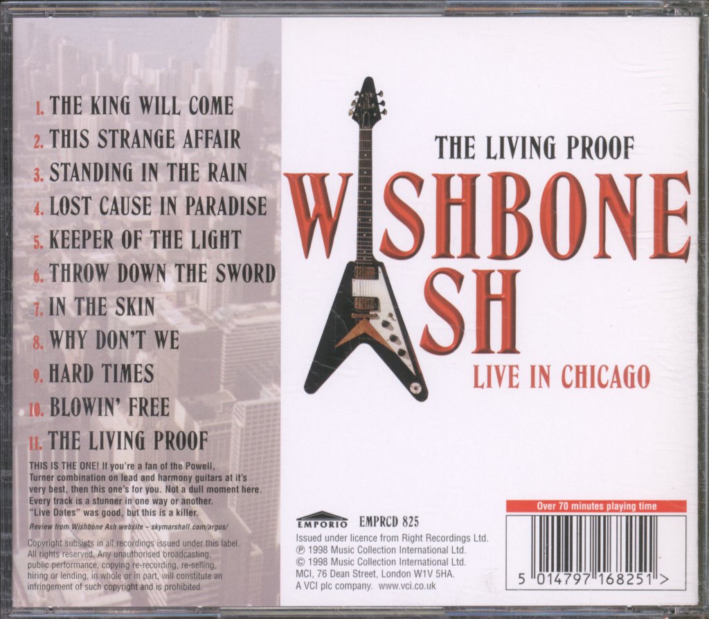 Wishbone Ash - Living Proof  Live In Chicago - Cd