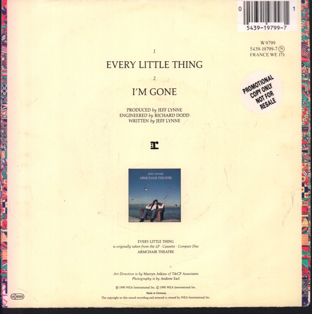 Jeff Lynne - Every Little Thing - 7 Inch