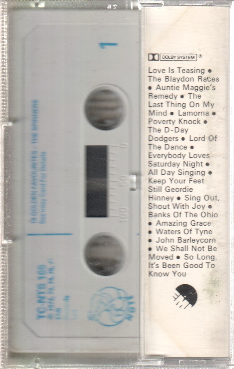 Spinners (Folk Group) - 18 Golden Favourites - Cassette