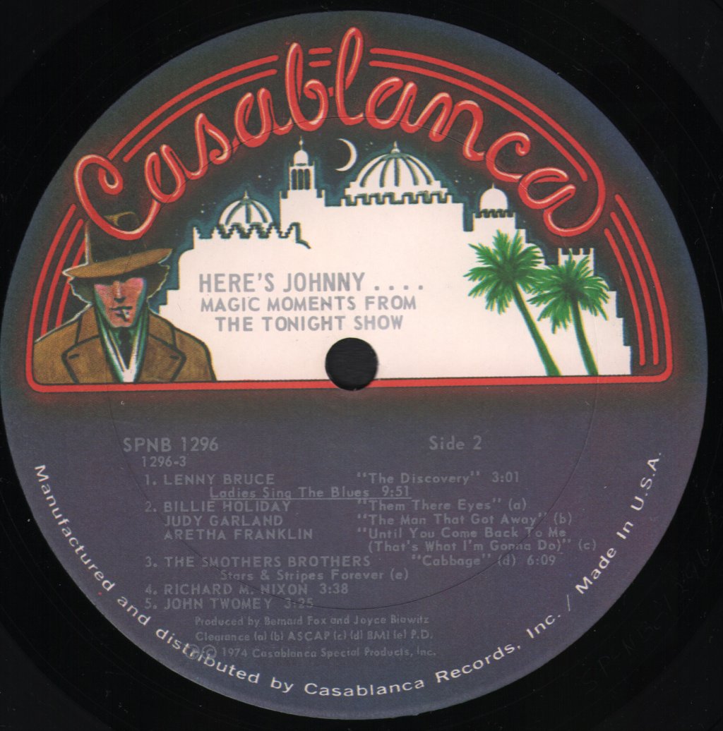 Various Artists - Here's Johnny.....Magic Moments From The Tonight Show - Lp