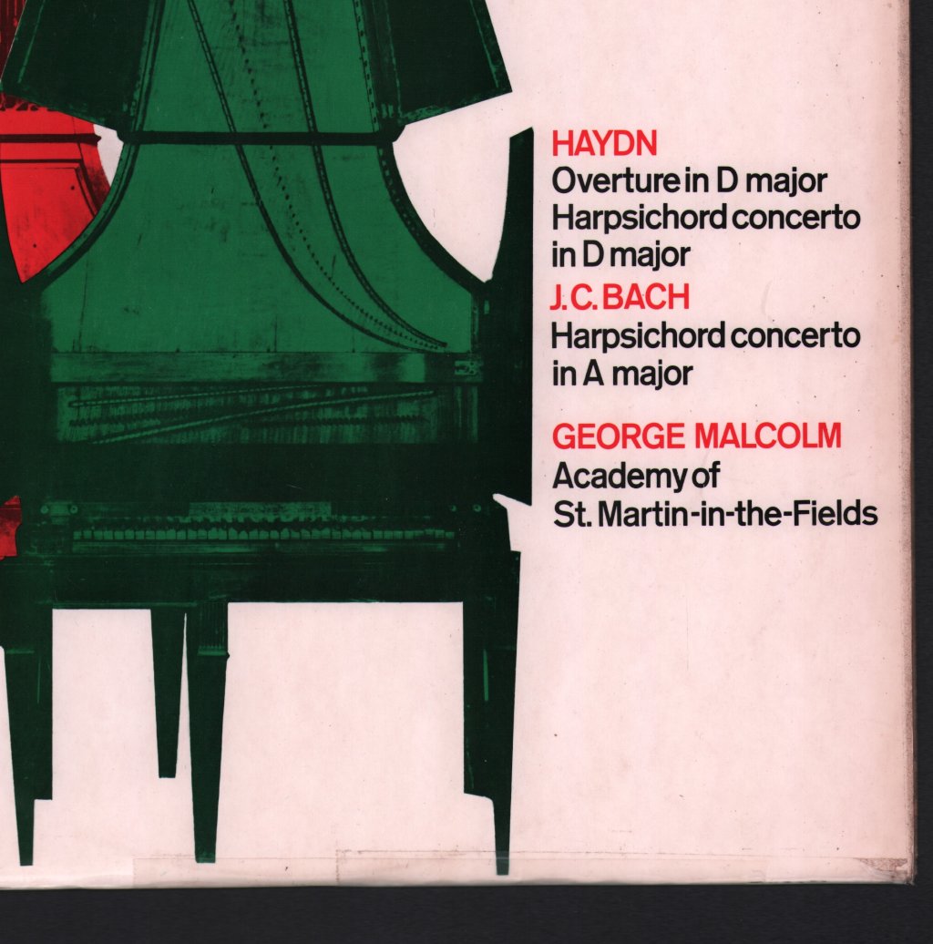 George Malcolm / Academy Of St. Martin-in-the-Fields - Haydn / J.C. Bach - Harpsichord Concertos - Lp