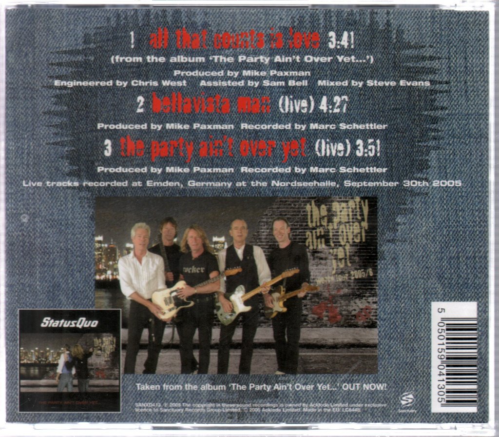 Status Quo - All That Counts Is Love - Cd