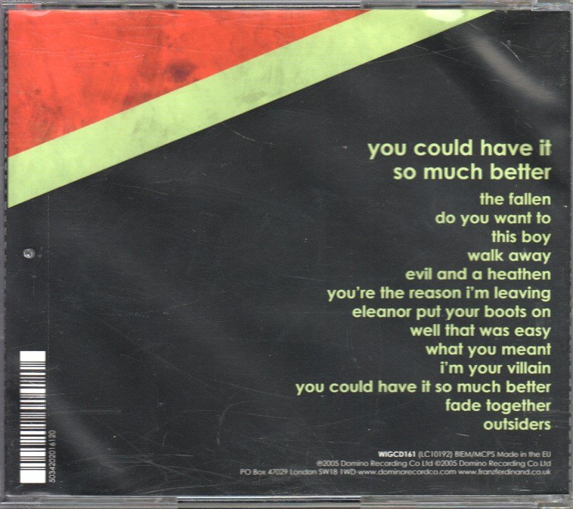 Franz Ferdinand - You Could Have It So Much Better - Cd