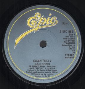 Ellen Foley - Sad Song - 7 Inch