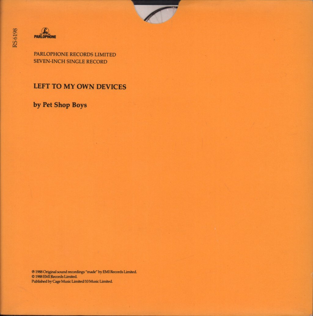 Pet Shop Boys - Left To My Own Devices - 7 Inch