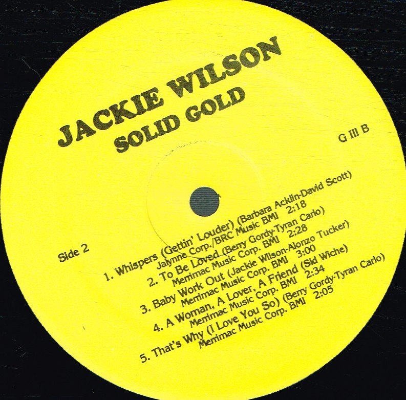 Jackie Wilson - Solid Gold - Double Lp