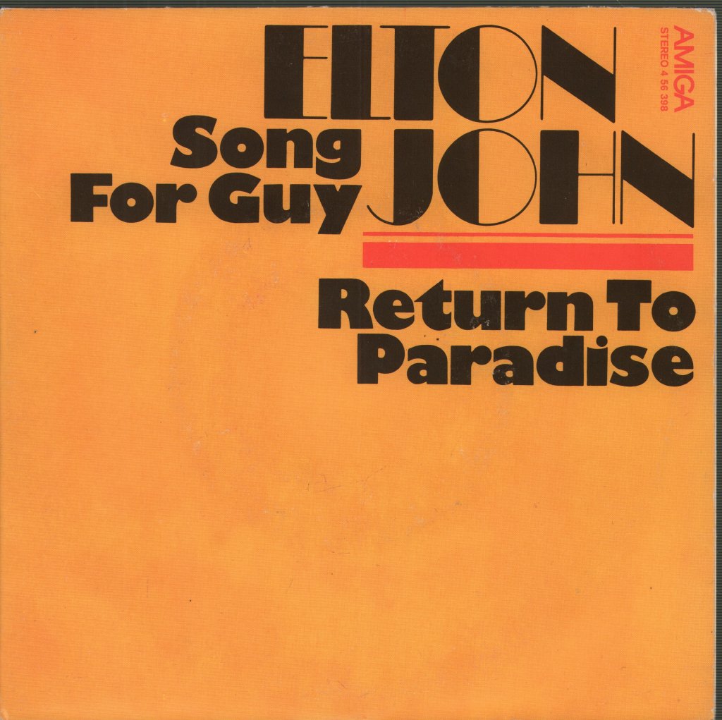 Elton John - Song For Guy / Return To Paradise - 7 Inch