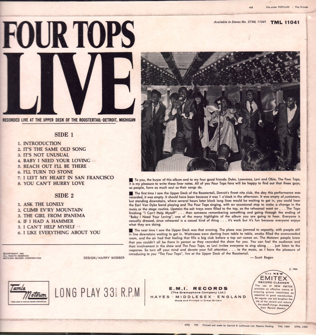 Four Tops - Live! - Lp
