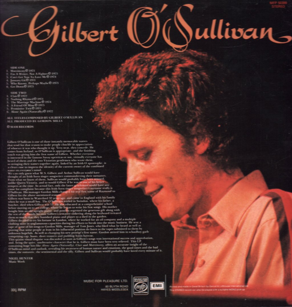 Gilbert O'Sullivan - Gilbert O'Sullivan - Lp