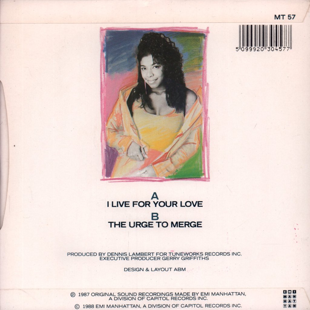 Natalie Cole - I Live For Your Love - 7 Inch