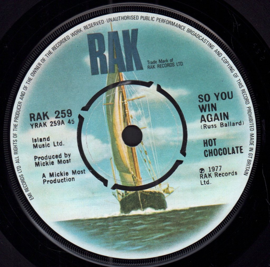 Hot Chocolate - So You Win Again - 7 Inch