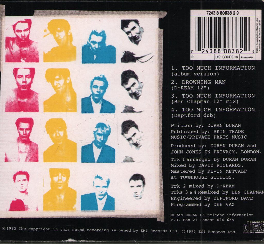 Duran Duran - Too Much Information - Cd