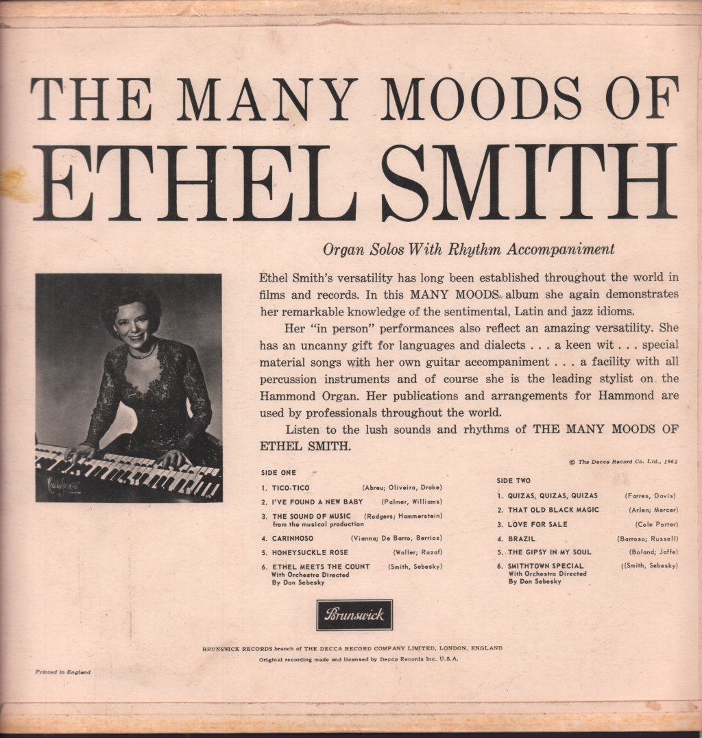 Ethel Smith - Many Moods Of - Lp