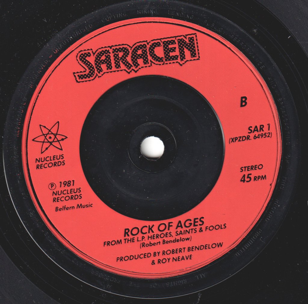 Saracen - No More Lonely Nights - 7 Inch