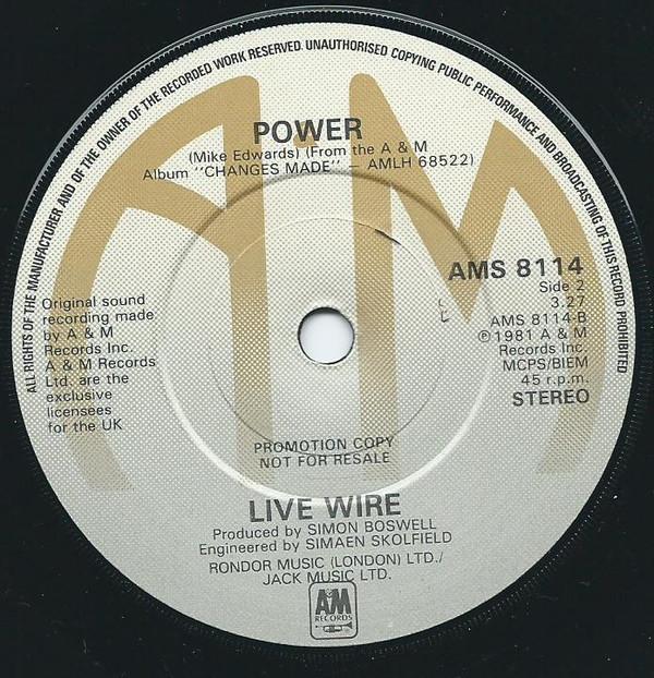 Live Wire - Don't Look Now - 7 Inch