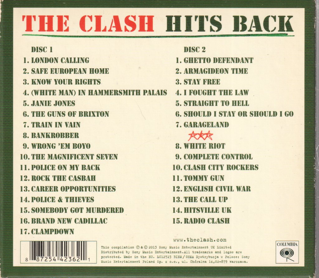 Clash - Hits Back - Double Cd