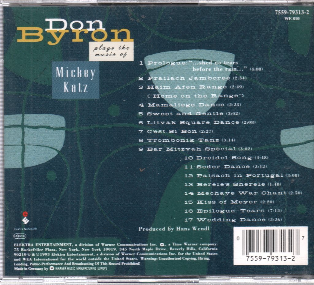 Don Byron - Plays The Music Of Mickey Katz - Cd