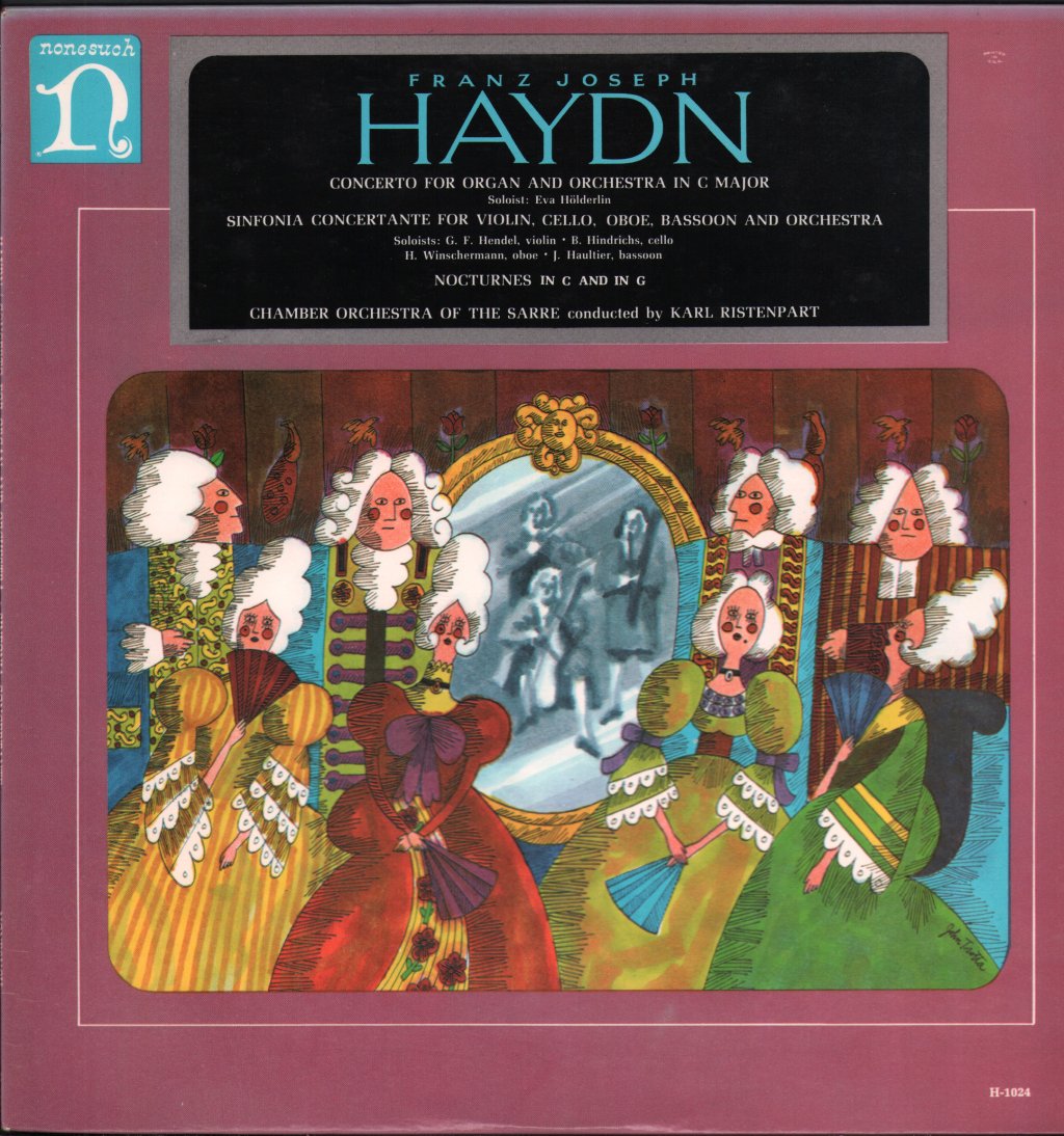 Karl Ristenpart / Chamber Orchestra Of The Sarre - Franz Joseph Haydn - Concerto For Organ And Orchestra In C Major / Sinfonia Concertante For Violin.... - Lp
