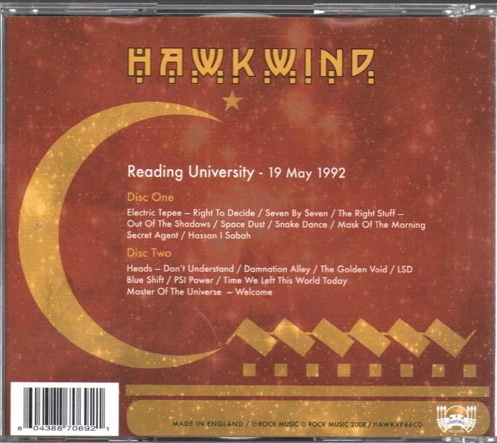 Hawkwind - Reading 1992 - Double Cd
