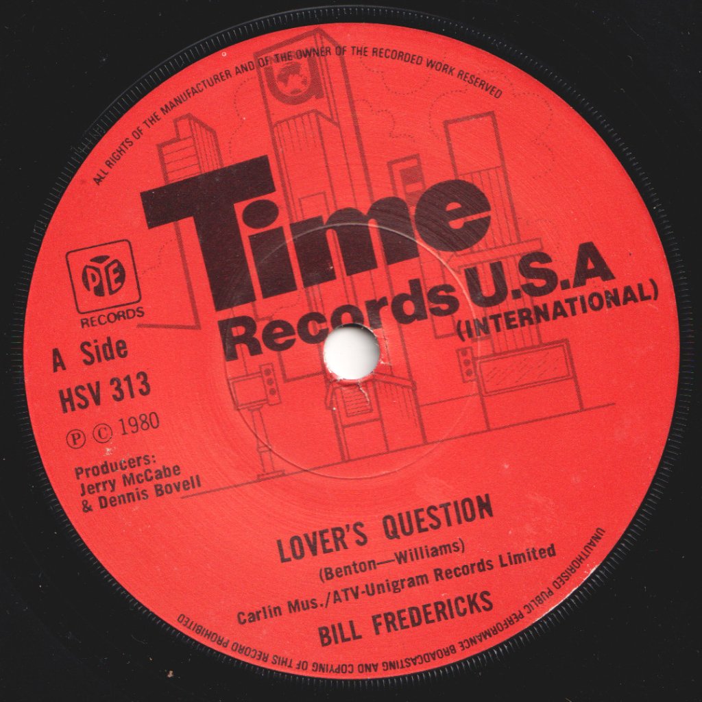 Bill Fredericks - Lover's Question - 7 Inch