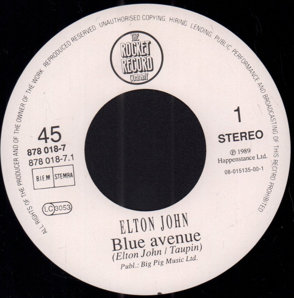 Elton John - Blue Avenue - 7 Inch