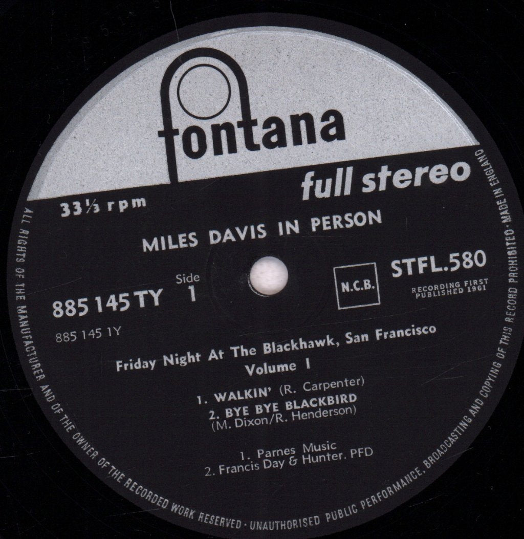 Miles Davis - In Person Friday Night At The Blackhawk San Francisco Volume I - Lp