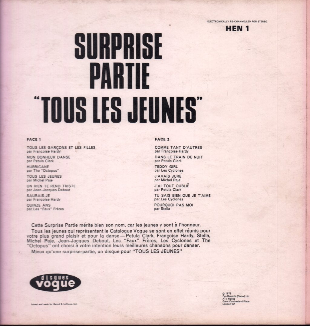 Various Artists - Surprise Partie Tous Les Jeunes - Lp