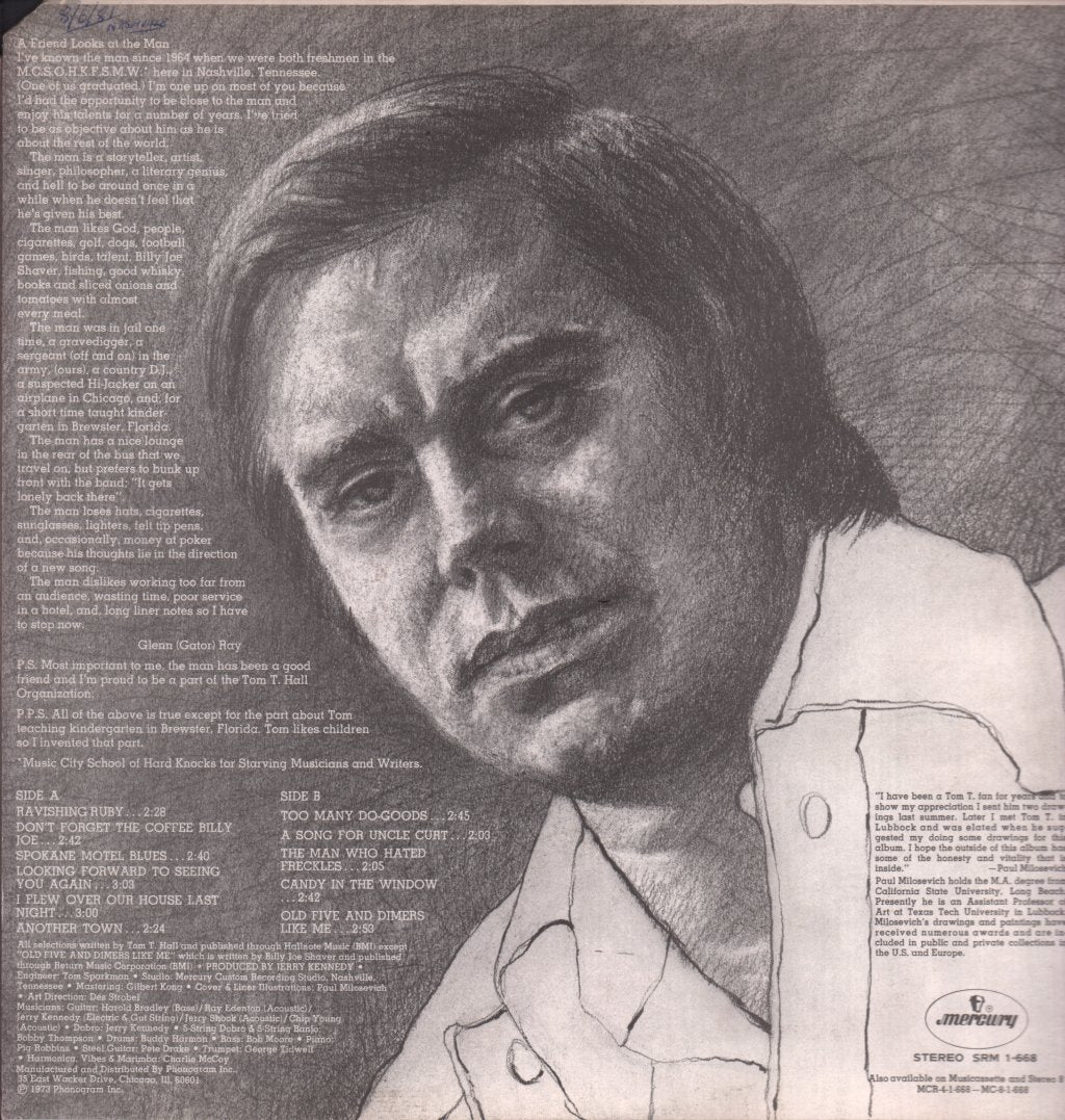 Tom T. Hall - Rhymer And Other Five And Dimers - Lp