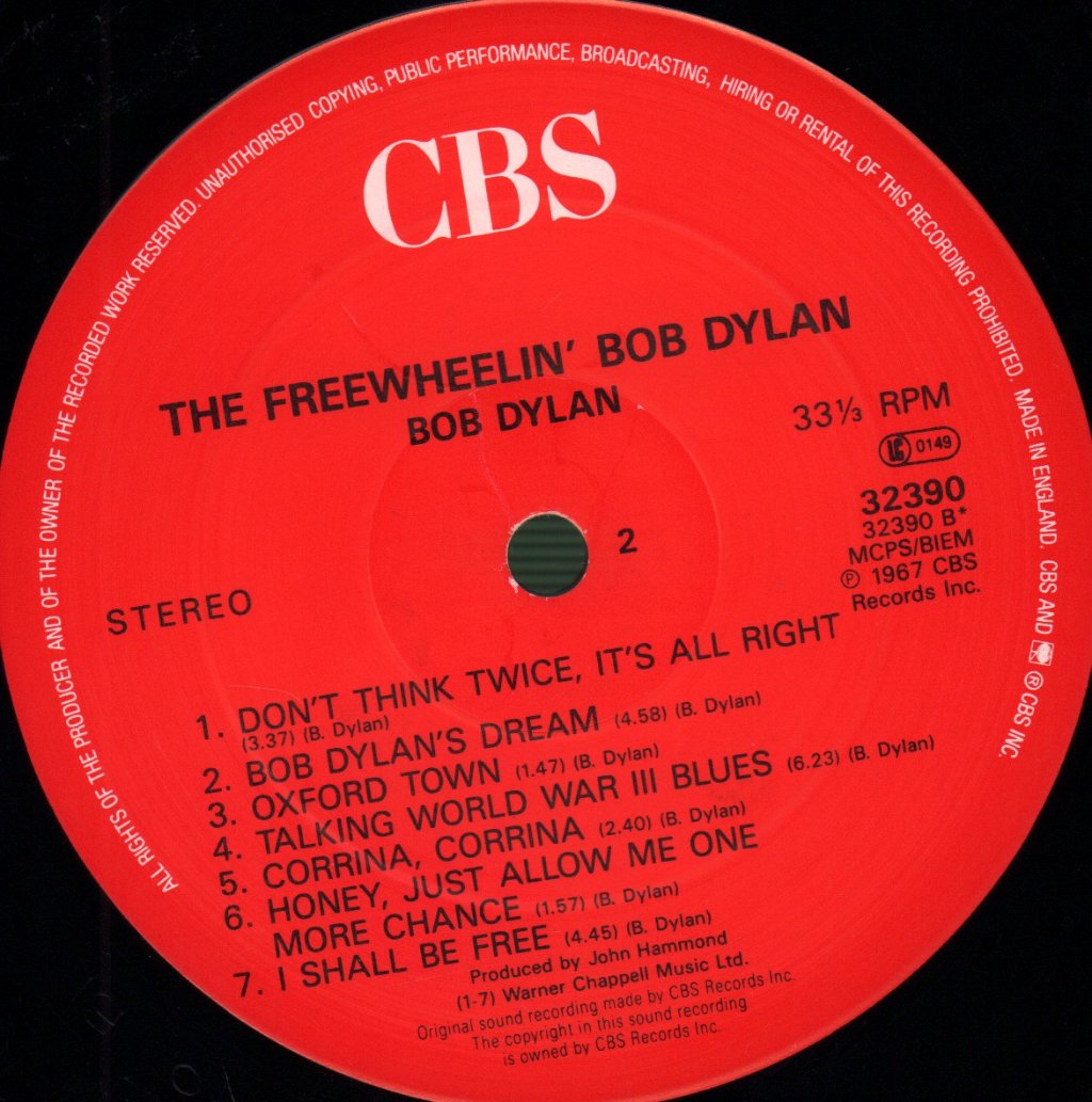 Bob Dylan - Freewheelin' Bob Dylan - Lp