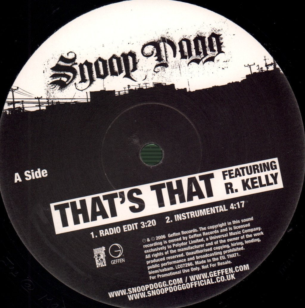 Snoop Dogg - That's That - 12 Inch