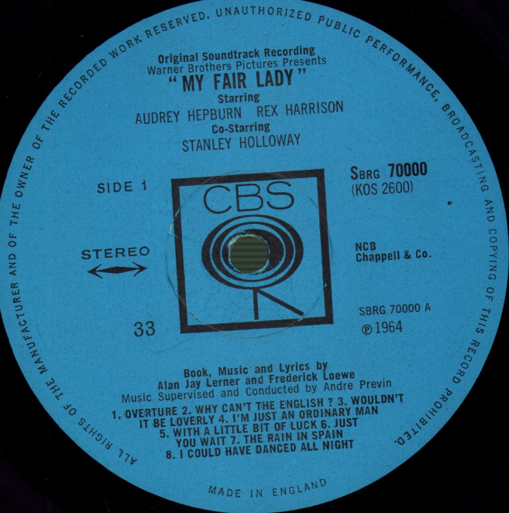 Various Artists - My Fair Lady (Original Sound Track Recording) - Lp