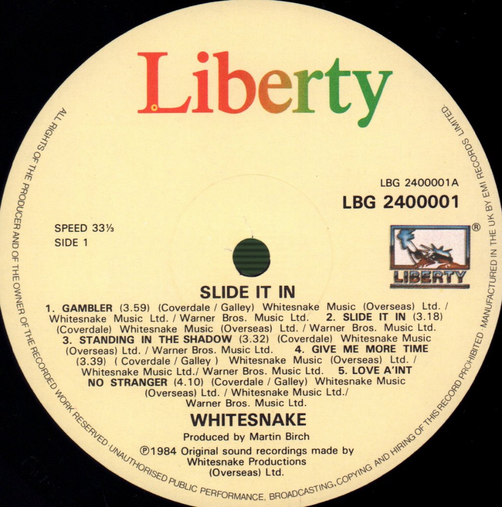 Whitesnake - Slide It In - Lp