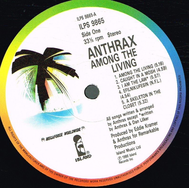 Anthrax (Metal Group) - Among The Living - Lp