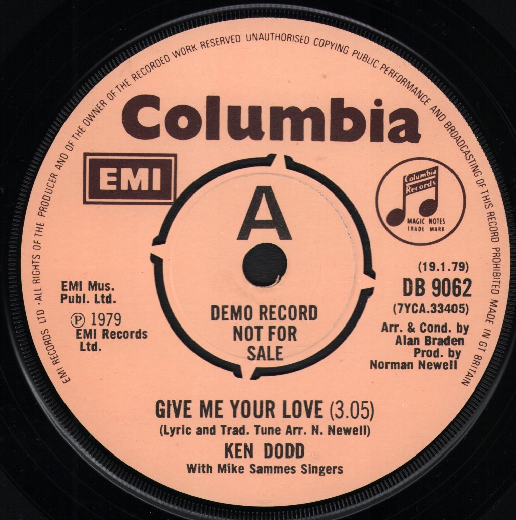 Ken Dodd - Give Me Your Love - 7 Inch