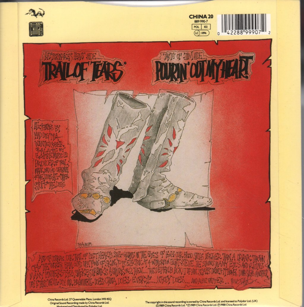 Dogs D'amour - Trail Of Tears - 7 Inch