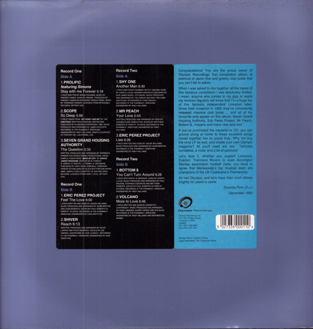 Various Artists - Olympic The Album - Double Lp