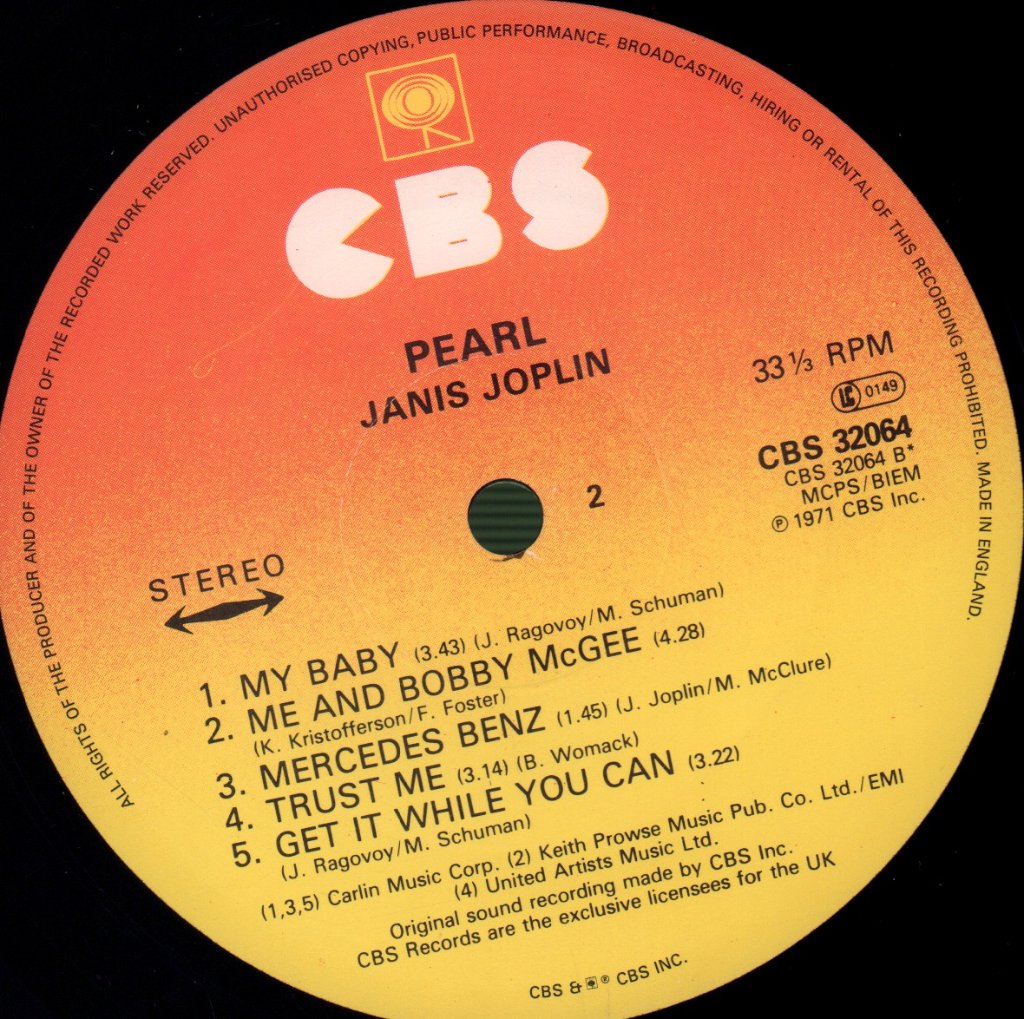Janis Joplin - Pearl - Lp