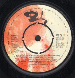 Charles Aznavour - Old Fashioned Way - 7 Inch